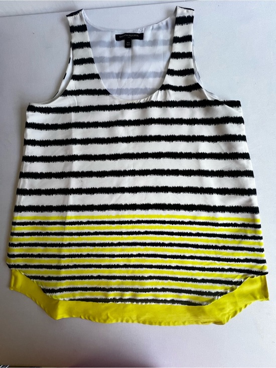 Banana Republic Tops - BANANA REPUBLIC BLACK, YELLOW, AND WHITE STRIPED POLYESTER TANK SIZE XS
NWOT